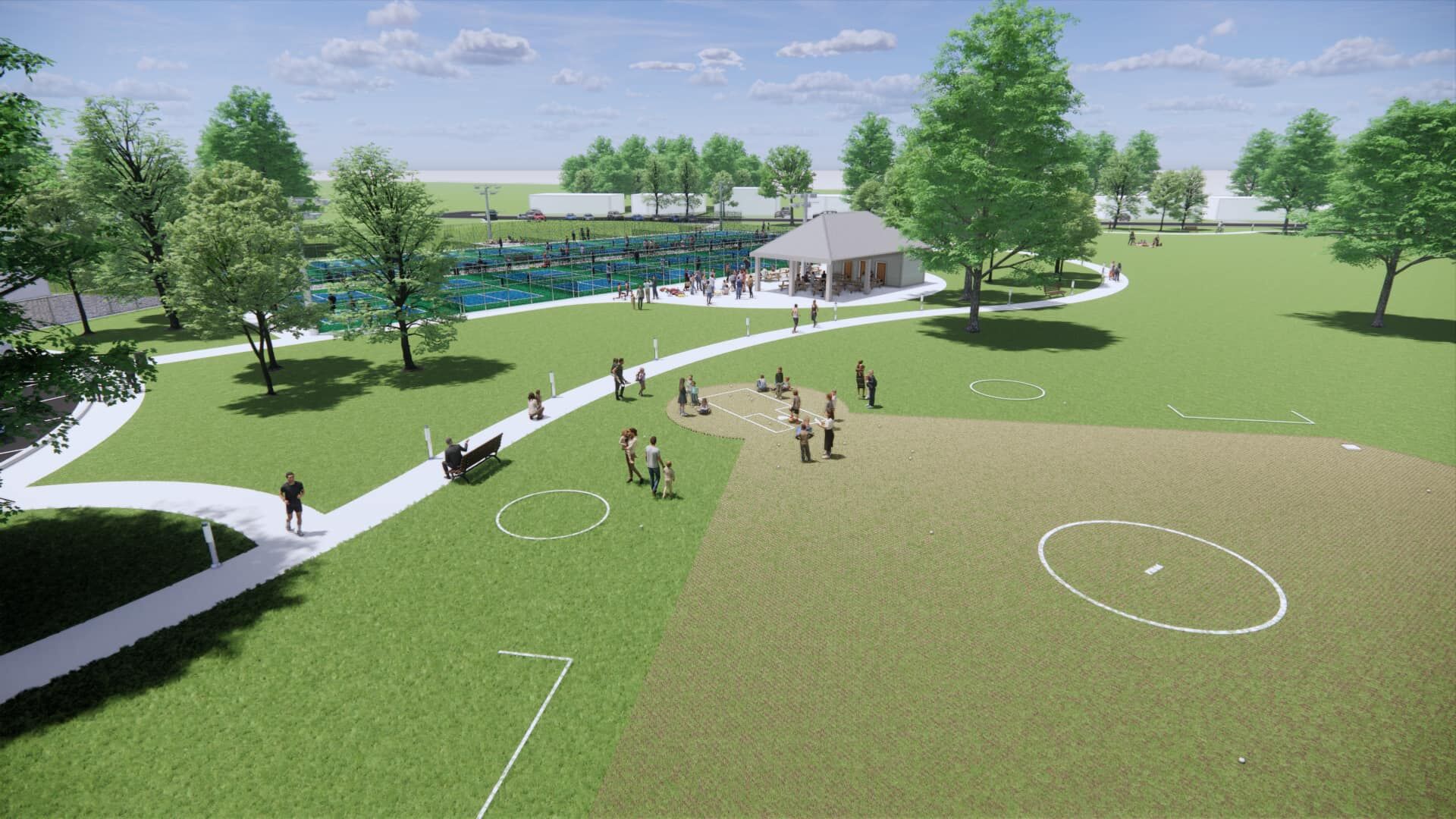 Jeffersonville-Lottie Oglesby Park-Pickleball courts plan 3-14-23